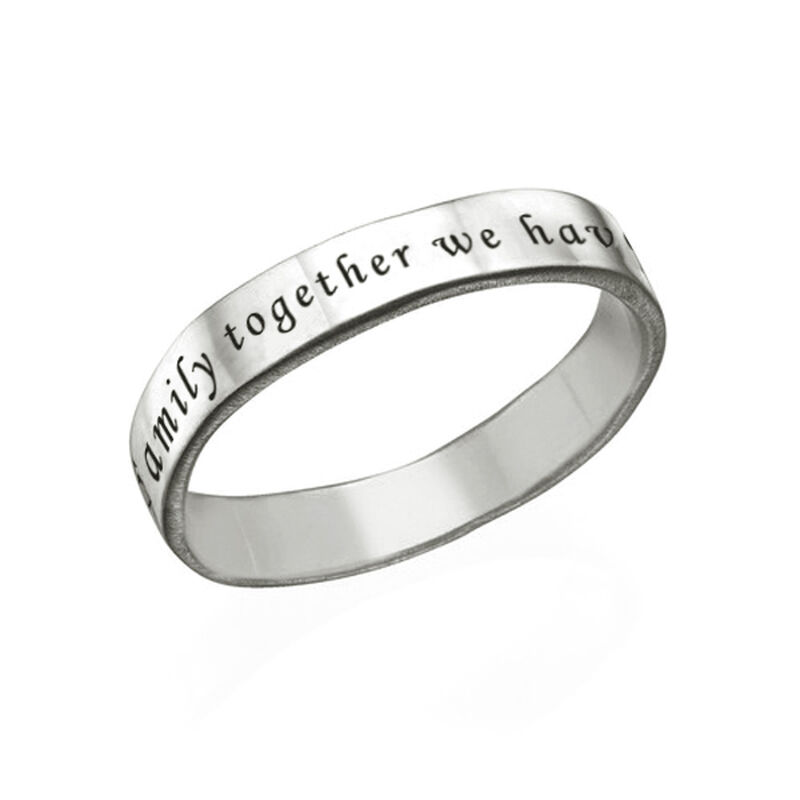 Custom Engraved Now and Forever Band Ring Meaningful Gift for Couples