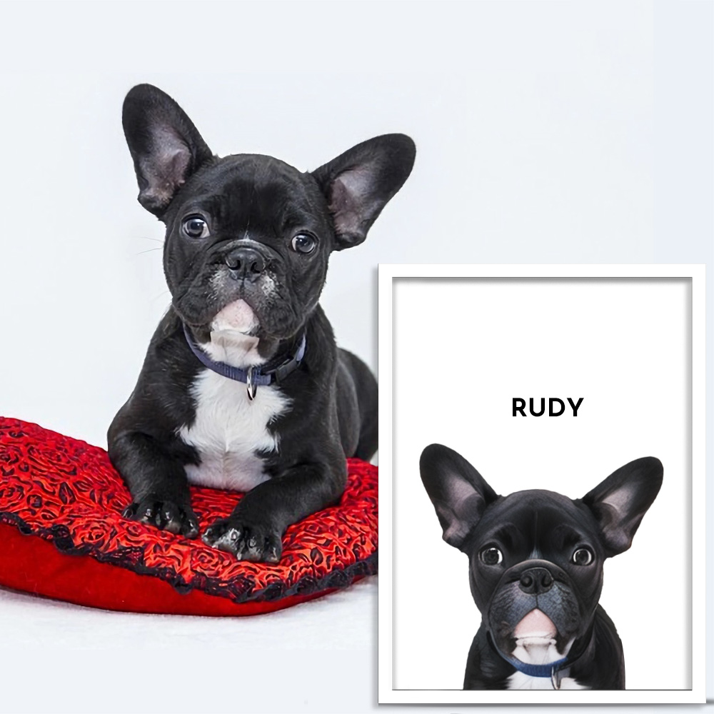 Forever Cherished: Custom One Pet Portrait, a Timeless Tribute to Your Puppy
