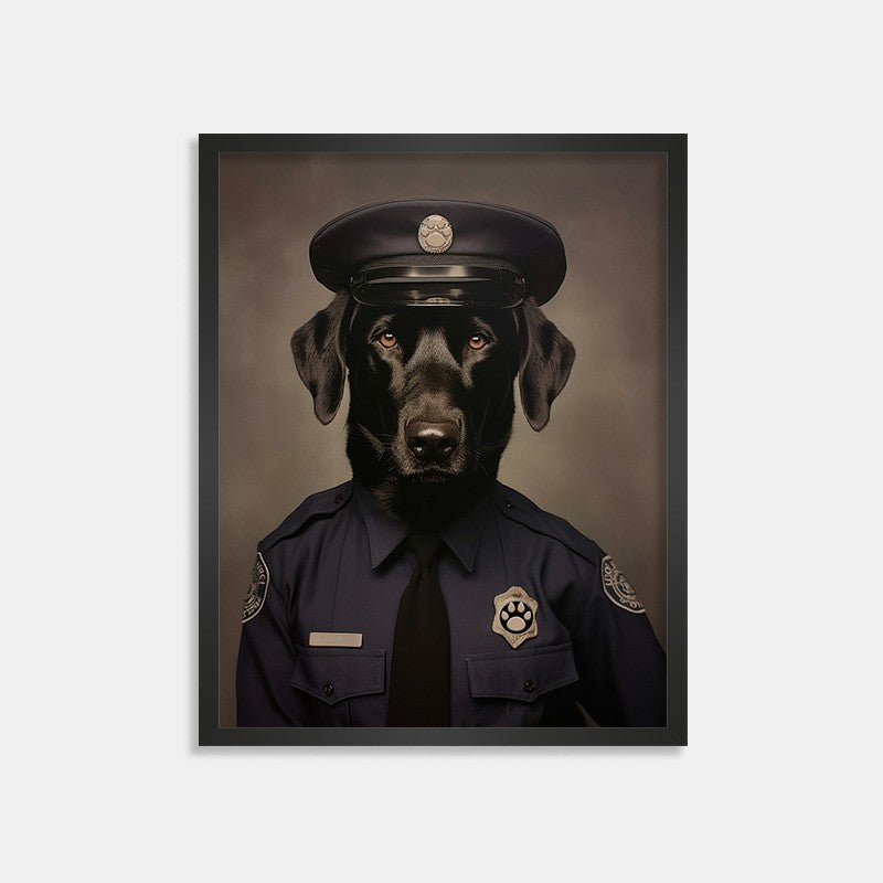 Pet Art Photo Frame - Police Officer