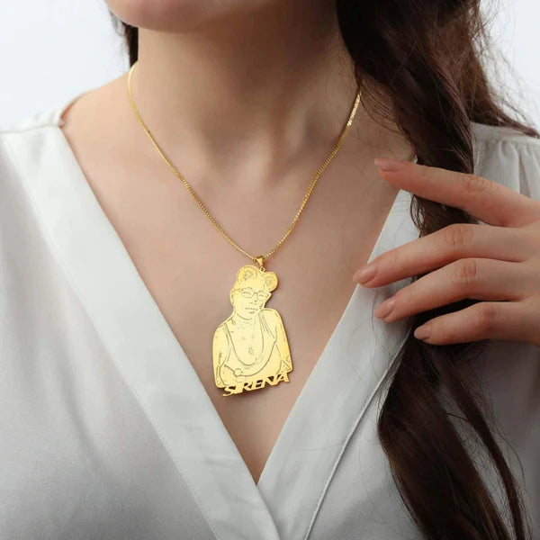Custom Photo Engraved Pendant Necklace
