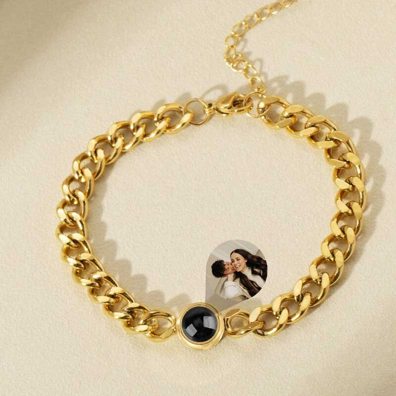 Customized Photo Bracelet for Men - Personalized Gift with Engraved Picture