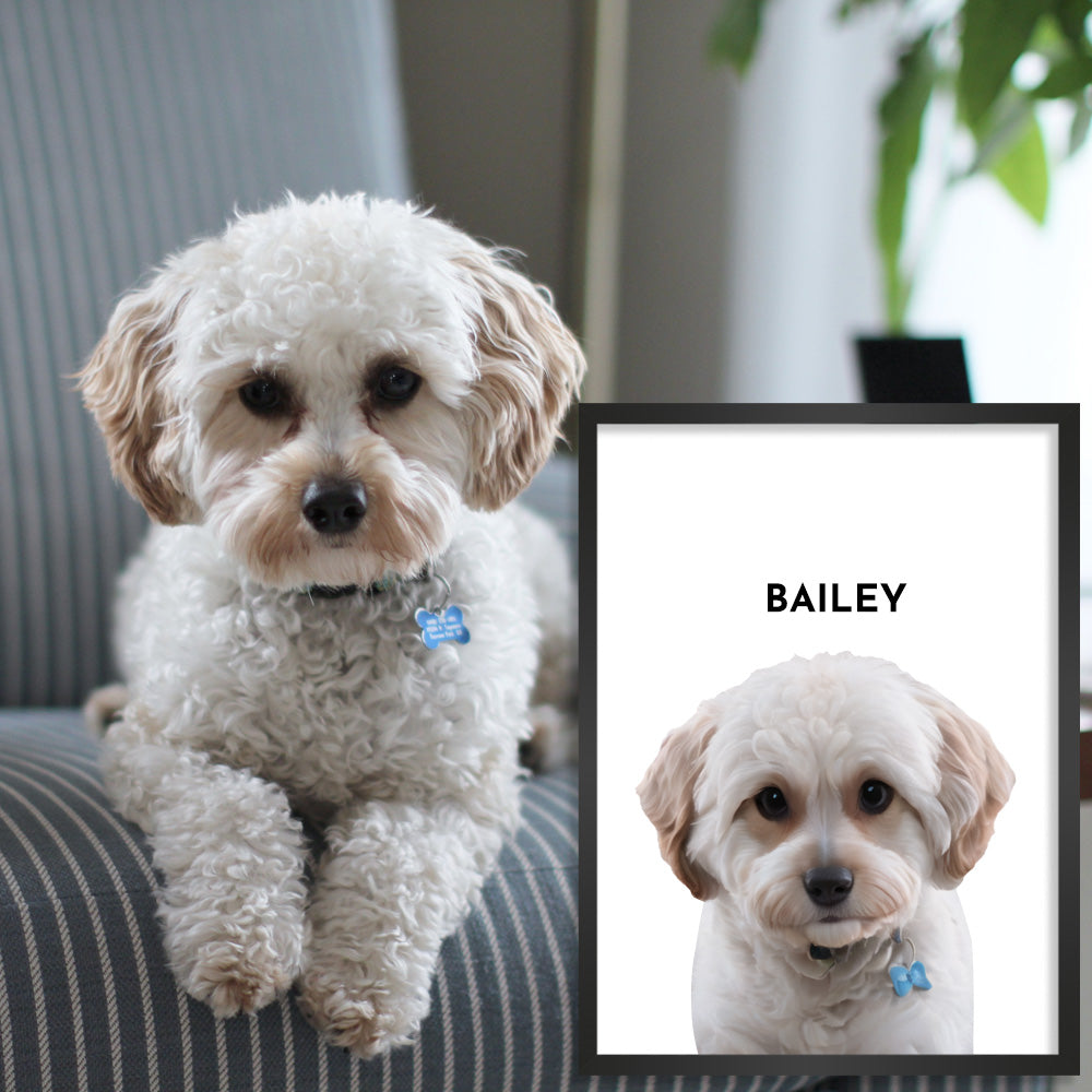 Custom One Pet Portrait, Perfect for Your Precious Puppy