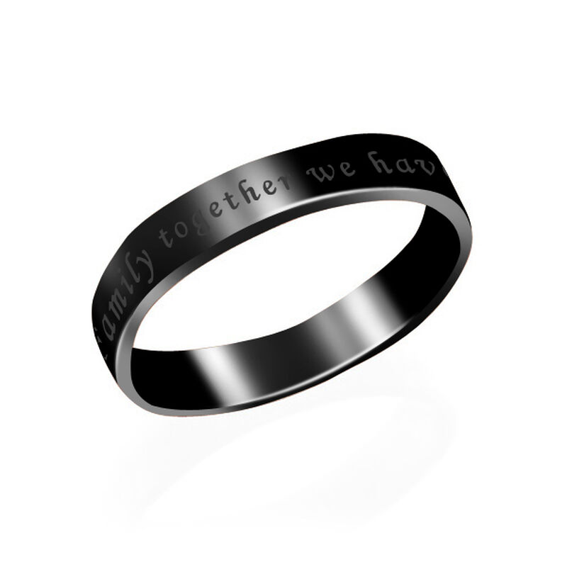 Custom Engraved Now and Forever Band Ring Meaningful Gift for Couples