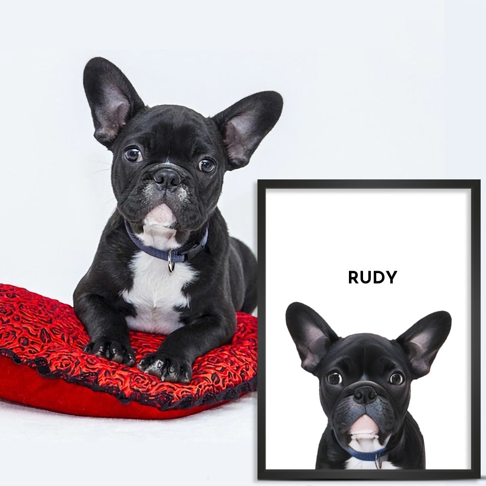 Forever Cherished: Custom One Pet Portrait, a Timeless Tribute to Your Puppy